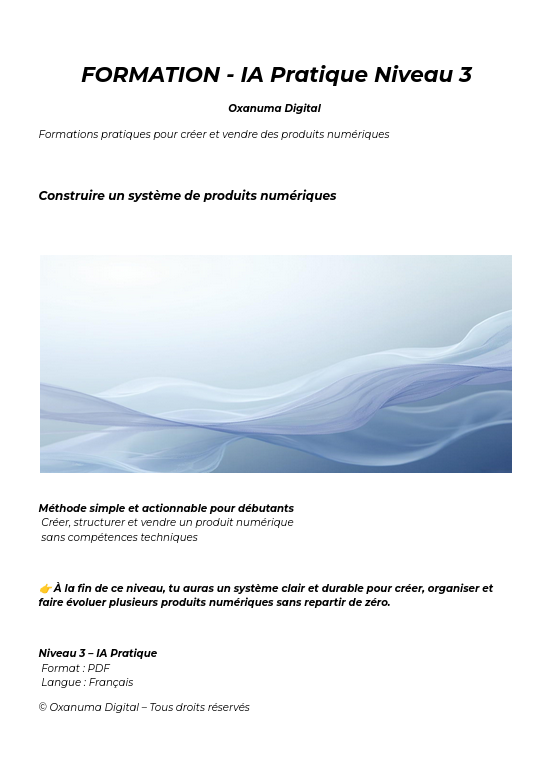 FORMATION - IA Pratique - Niveau 3